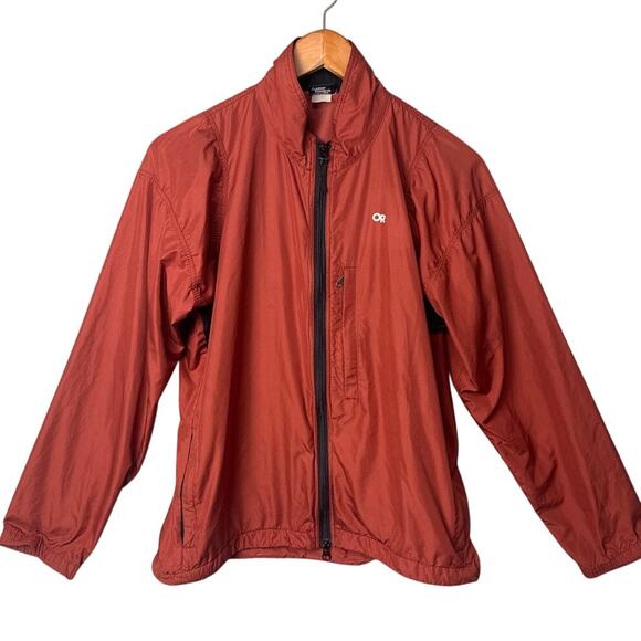 Outdoor Research Men's Hadron Windbreaker Jacket Burnt Orange Lightweight - Picture 1 of 8